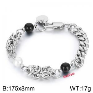 Stainless steel splicing bracelet - KB184212-Z