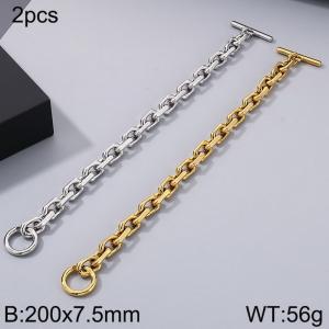Stainless steel OT buckle bracelet - KB184348-Z