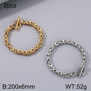 Stainless steel OT buckle bracelet - KB184349-Z