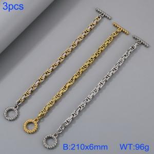 Stainless steel OT buckle bracelet - KB184369-Z