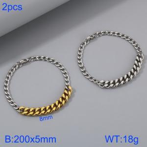 Stainless steel splicing bracelet - KB184371-Z