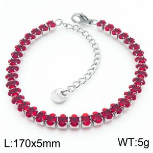 Stainless steel zircon bracelet - KB184598-Z
