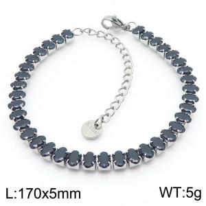 Stainless steel zircon bracelet - KB184600-Z