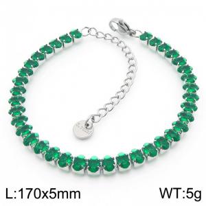 Stainless steel zircon bracelet - KB184602-Z