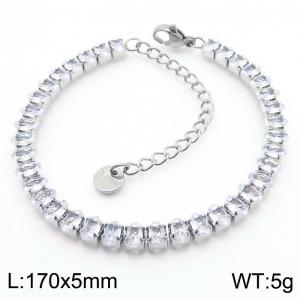 Stainless steel zircon bracelet - KB184604-Z