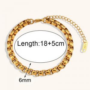 Stainless Steel Gold-plating Bracelet - KB184739-Z