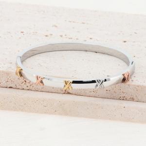 Stainless Steel Gold-plating Bangle - KB184845-SP