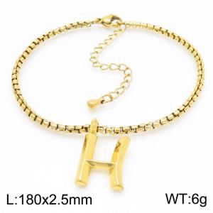 Stainless Steel Jewelry Alphabet Element Bracelet - KB186530-Z