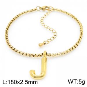 Stainless Steel Jewelry Alphabet Element Bracelet - KB186532-Z