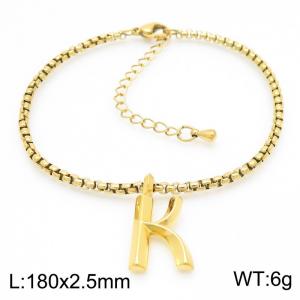 Stainless Steel Jewelry Alphabet Element Bracelet - KB186533-Z