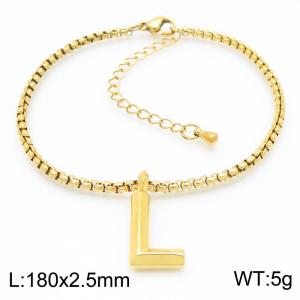Stainless Steel Jewelry Alphabet Element Bracelet - KB186534-Z