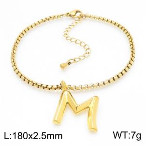 Stainless Steel Jewelry Alphabet Element Bracelet - KB186535-Z