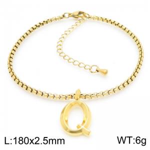 Stainless Steel Jewelry Alphabet Element Bracelet - KB186539-Z