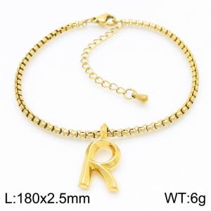 Stainless Steel Jewelry Alphabet Element Bracelet - KB186540-Z