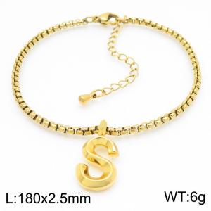 Stainless Steel Jewelry Alphabet Element Bracelet - KB186541-Z