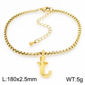 Stainless Steel Jewelry Alphabet Element Bracelet - KB186542-Z