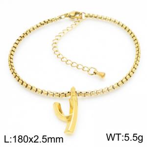 Stainless Steel Jewelry Alphabet Element Bracelet - KB186547-Z