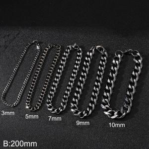 Stainless Steel Black-plating Bracelet - KB187171-Z