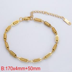 Stainless Steel Gold-plating Bracelet - KB187435-Z