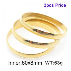 Stainless Steel Gold-plating Bangle - KB203000-LO