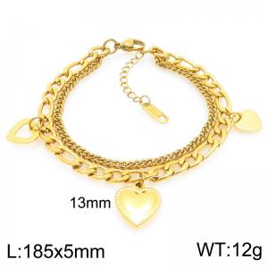 Stainless Steel Gold-plating Bracelet - KB203164-Z