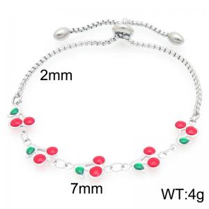 Boho Cherry Charm Bracelet Women's Stainless Steel Jewelry - KB204066-Z