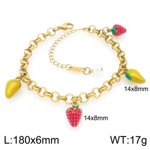 Fashionable ins Feng Shui Fruit Wind Multi accessory Stainless Steel Bracelet - KB206215-Z