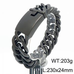 Stainless steel black bracelet - KB207061-KJX