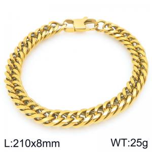 Stainless Steel Gold-plating Bracelet - KB207074-ZZ