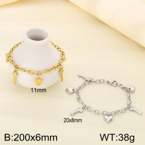 Stainless Steel Gold-plating Bracelet - KB208320-Z