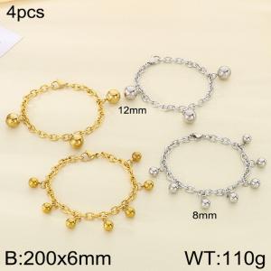 Stainless Steel Gold-plating Bracelet - KB208321-Z