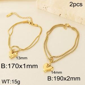 Stainless Steel Gold-plating Bracelet - KB208327-Z