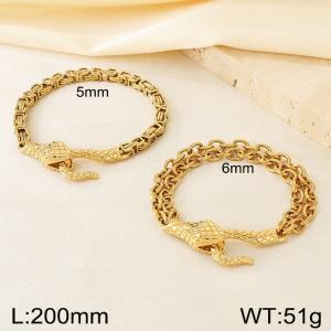Stainless Steel Gold-plating Bracelet - KB208330-Z