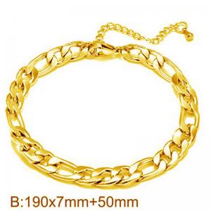 Stainless Steel Gold-plating Bracelet - KB208347-Z