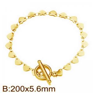 Stainless Steel Gold-plating Bracelet - KB208353-Z