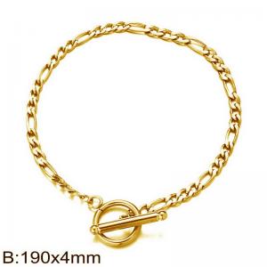 Stainless Steel Gold-plating Bracelet - KB208355-Z