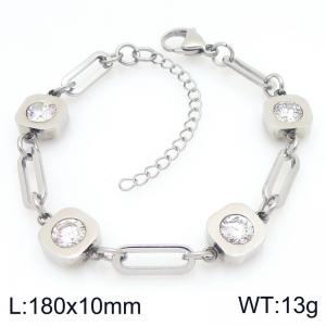 Stainless Steel Stone Bracelet - KB208366-Z