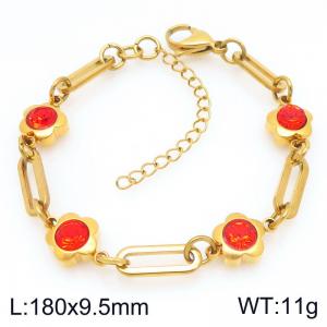 Stainless Steel Stone Bracelet - KB208367-Z