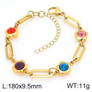 Stainless Steel Stone Bracelet - KB208371-Z