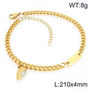 Stainless Steel Gold-plating Bracelet - KB208380-Z