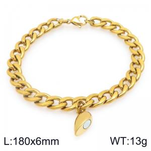 Stainless Steel Gold-plating Bracelet - KB208390-Z