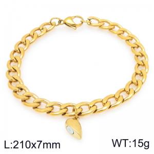 Stainless Steel Gold-plating Bracelet - KB208391-Z