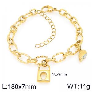 Stainless Steel Gold-plating Bracelet - KB208396-Z