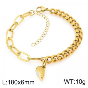 Stainless Steel Gold-plating Bracelet - KB208399-Z