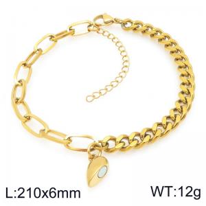 Stainless Steel Gold-plating Bracelet - KB208400-Z