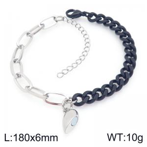 Stainless Steel Black-plating Bracelet - KB208402-Z