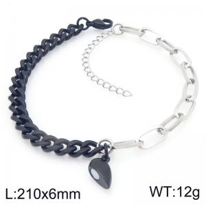 Stainless Steel Black-plating Bracelet - KB208403-Z