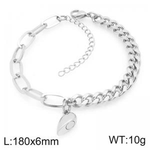 Stainless steel chain handmade with small accessories bracelet - KB208405-Z