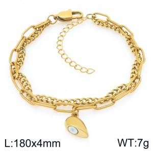 Stainless Steel Gold-plating Bracelet - KB208408-Z