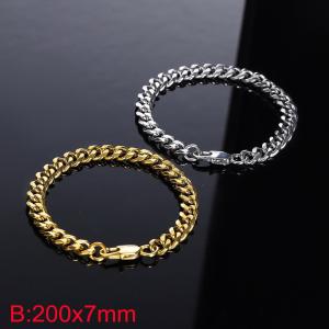 Stainless Steel Gold-plating Bracelet - KB208425-Z
